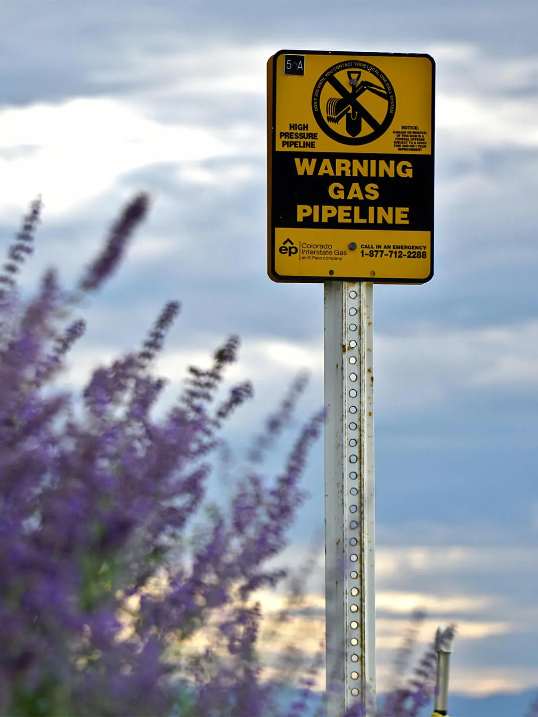 Gas Pipeline Warning Sign Gas Pipeline Warning Sign